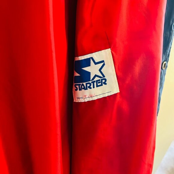 Cleveland Indians Starter Jacket Mens Size XL Diamond Collection Vintage Blue - Picture 9 of 12